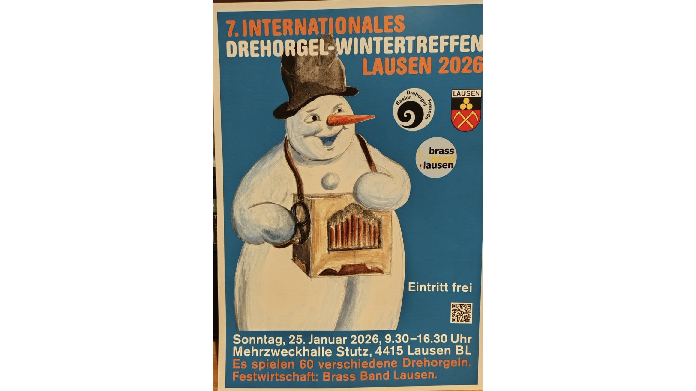 7. internationales Drehorgel—Wintertreffen in Lausen 2026